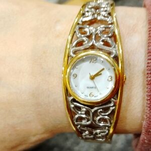 Gold and silver watch bracelet